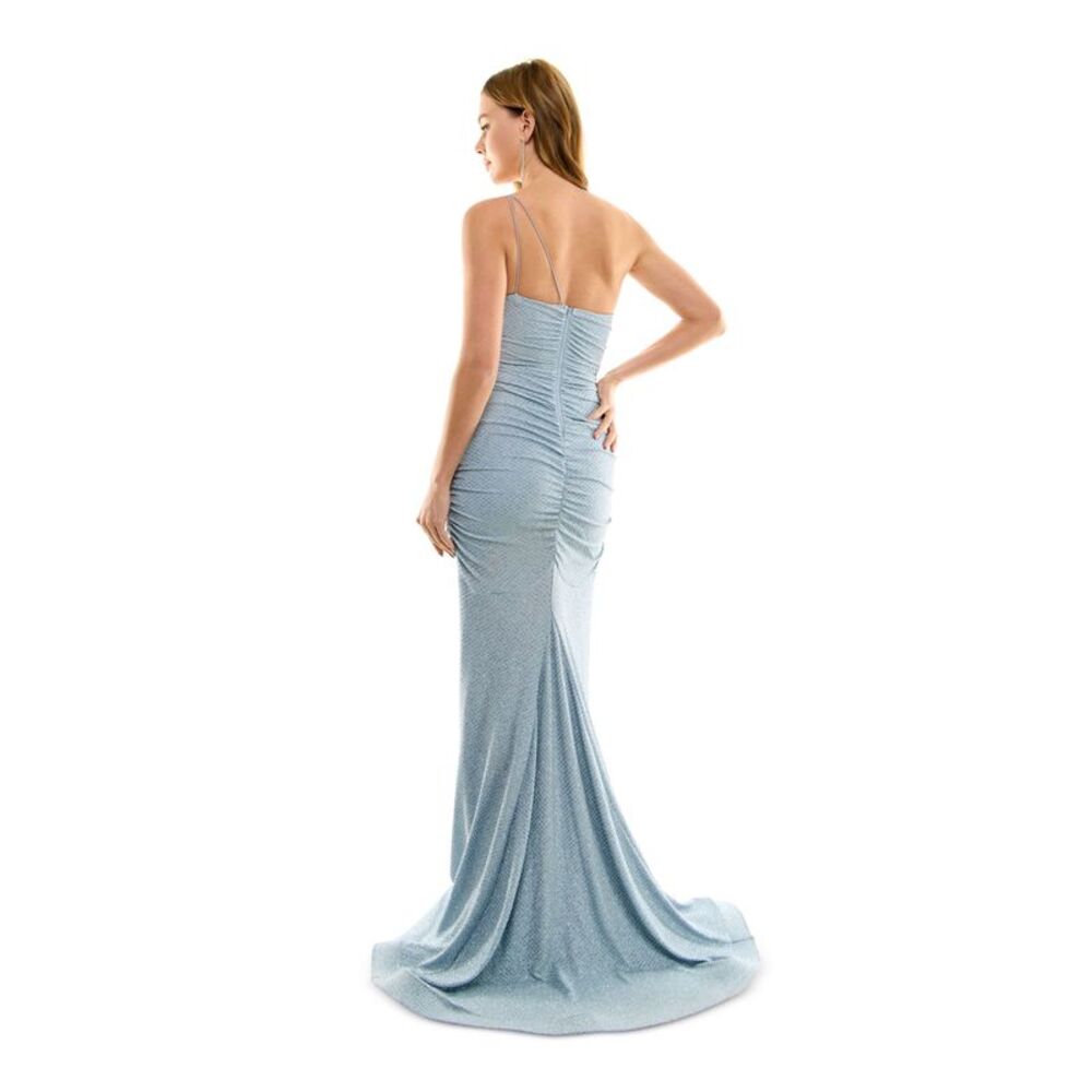 B DARLIN Womens Light Blue Godets At Lower Skirt Formal Dress 17/18 - Picture 2 of 3